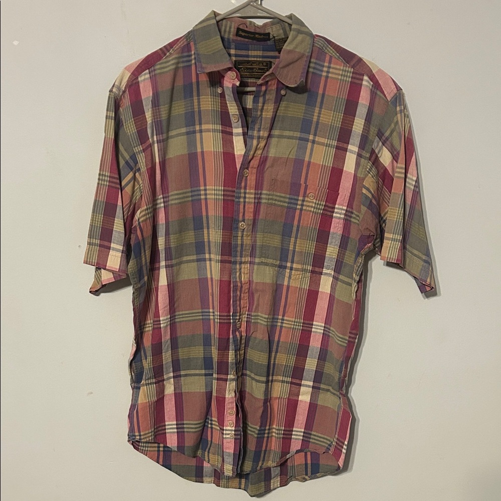 Eddie Bauer Multicolor Plaid Button Down Shirt